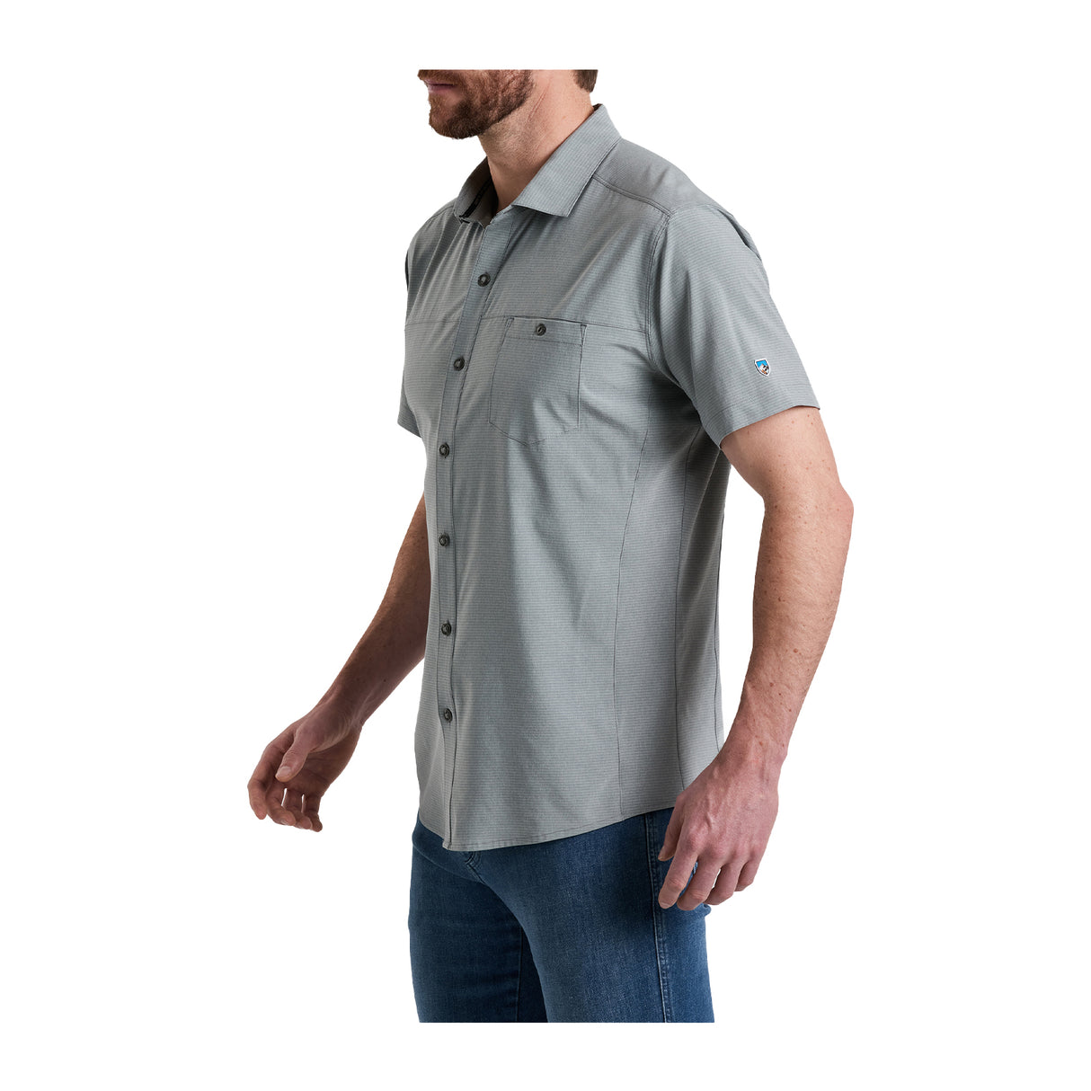 Kuhl Optimizr Short Sleeve Shirt (Men) - Slate Apparel - Top - ShortSleeve - The Heel Shoe Fitters