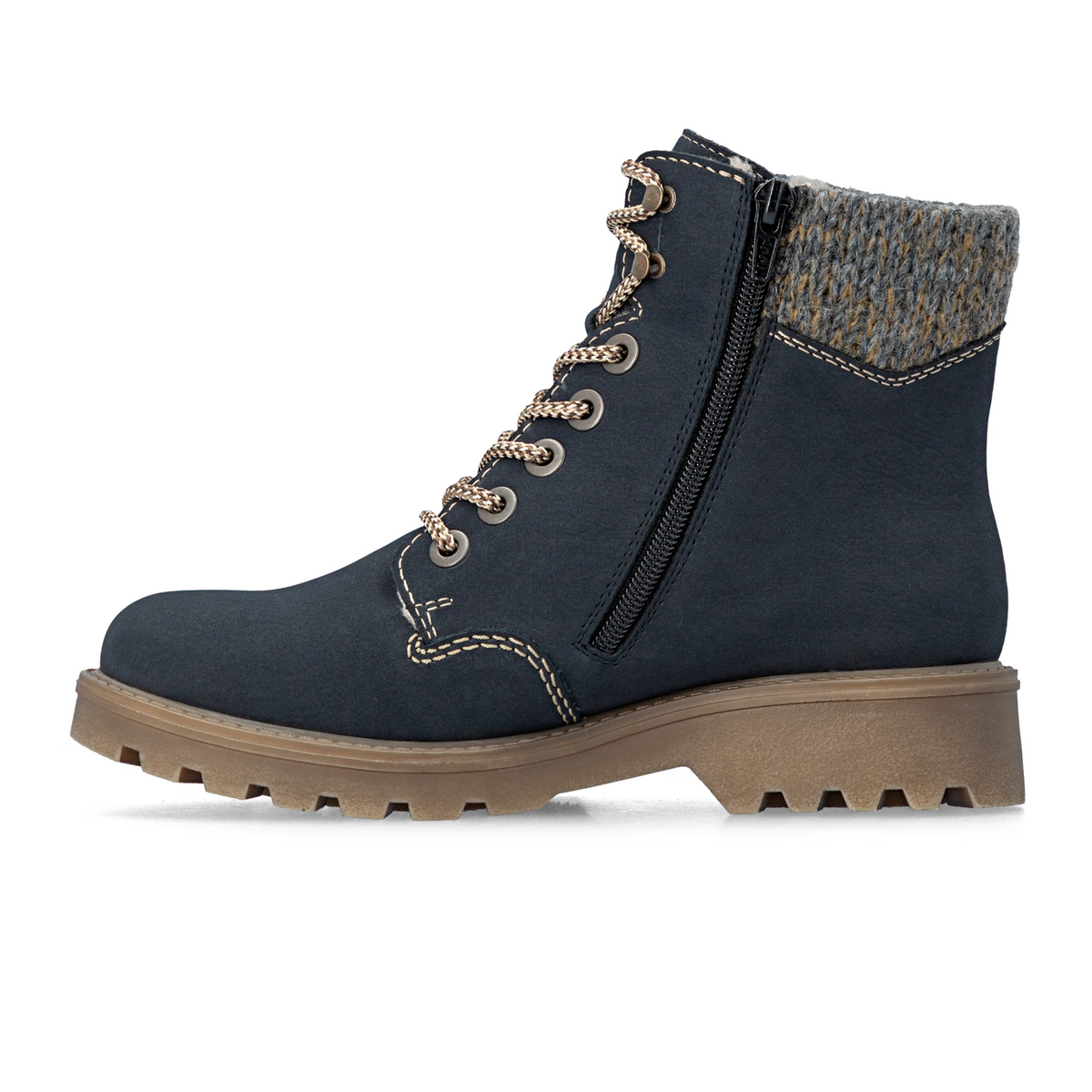 Rieker Sabrina 20 Lace Up Boot (Women) - Pazifik/Kastanie