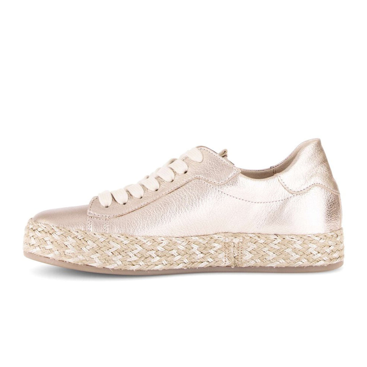 Gabor 270 Braided Jute Sneaker (Women) - Metal Cervo/Puder Athletic - Casual - Lace Up - The Heel Shoe Fitters