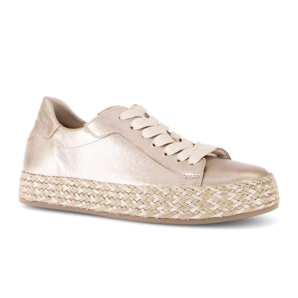 Gabor 270 Braided Jute Sneaker (Women) - Metal Cervo/Puder Athletic - Casual - Lace Up - The Heel Shoe Fitters