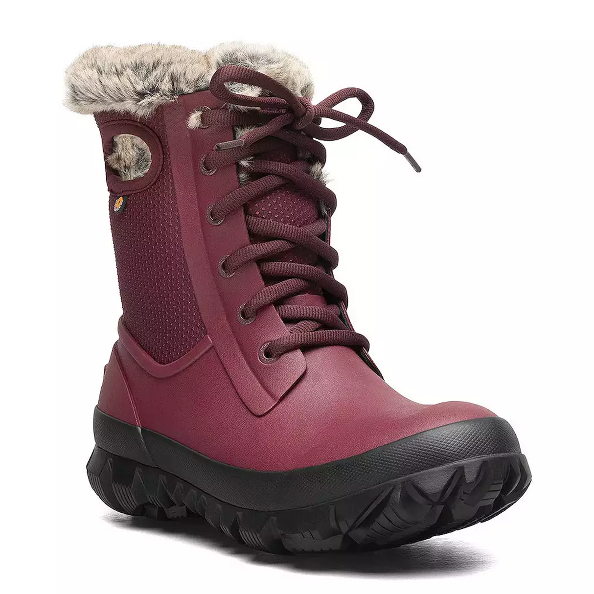 Bogs Arcata Dots Mid Winter Boot (Women) - Oxblood Boots - Winter - Mid - The Heel Shoe Fitters