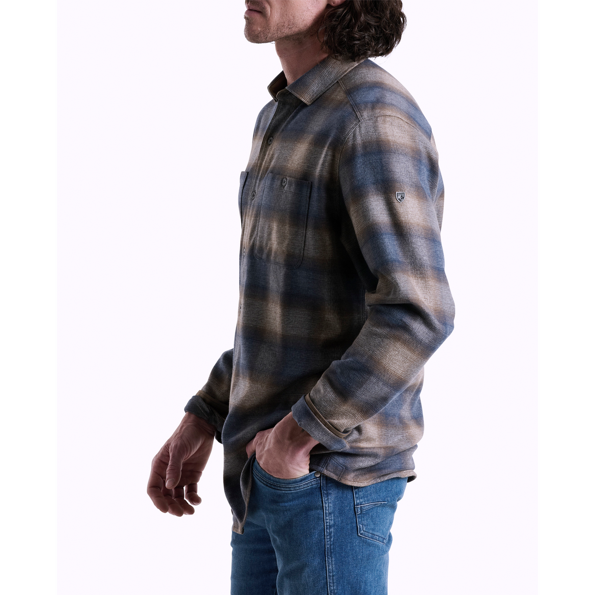 Kuhl Law Flannel Long Sleeve Shirt (Men) - Midnight Timber Apparel - Top - Long Sleeve - The Heel Shoe Fitters