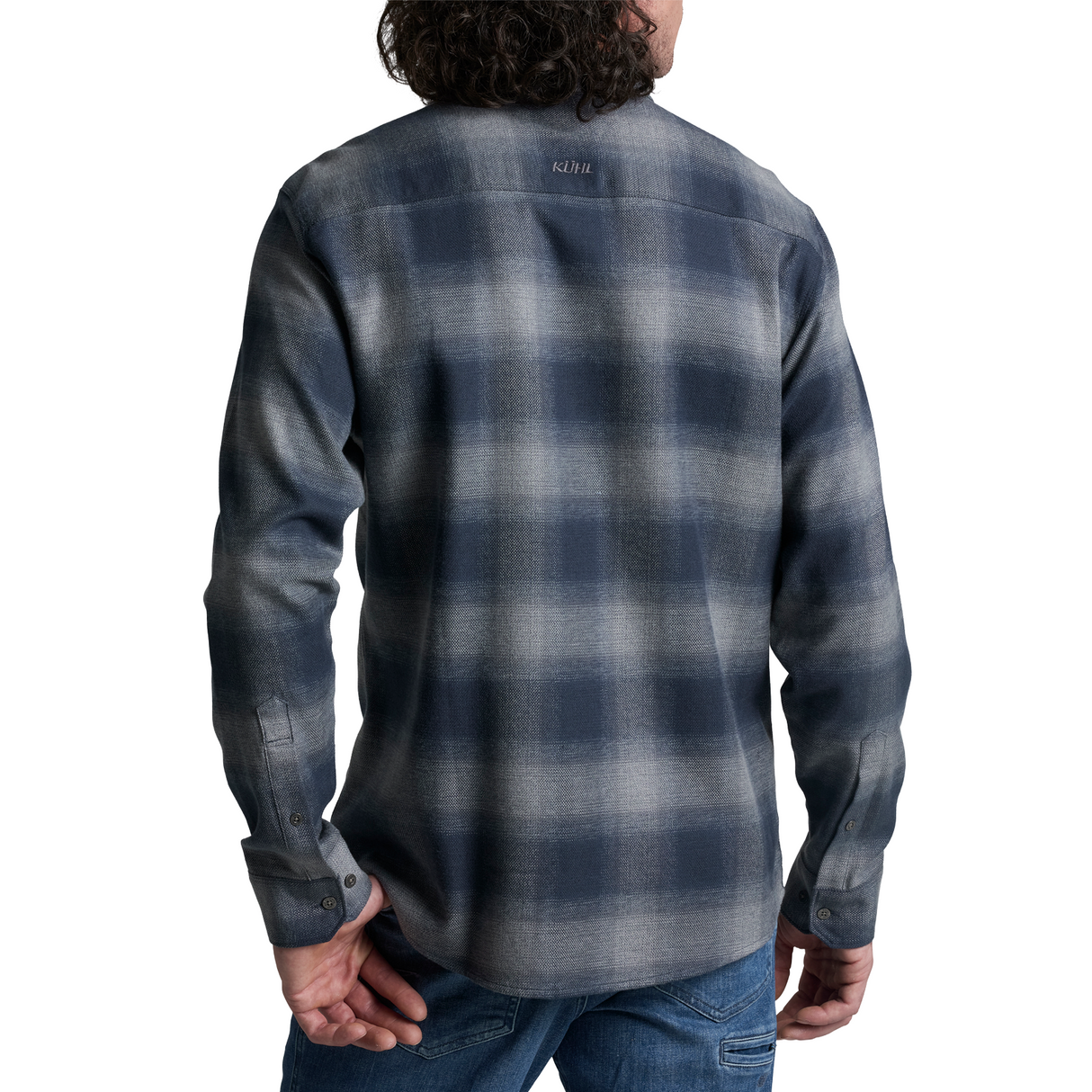 Kuhl Law Flannel Long Sleeve Shirt (Men) - Steel Blue Apparel - Top - Long Sleeve - The Heel Shoe Fitters