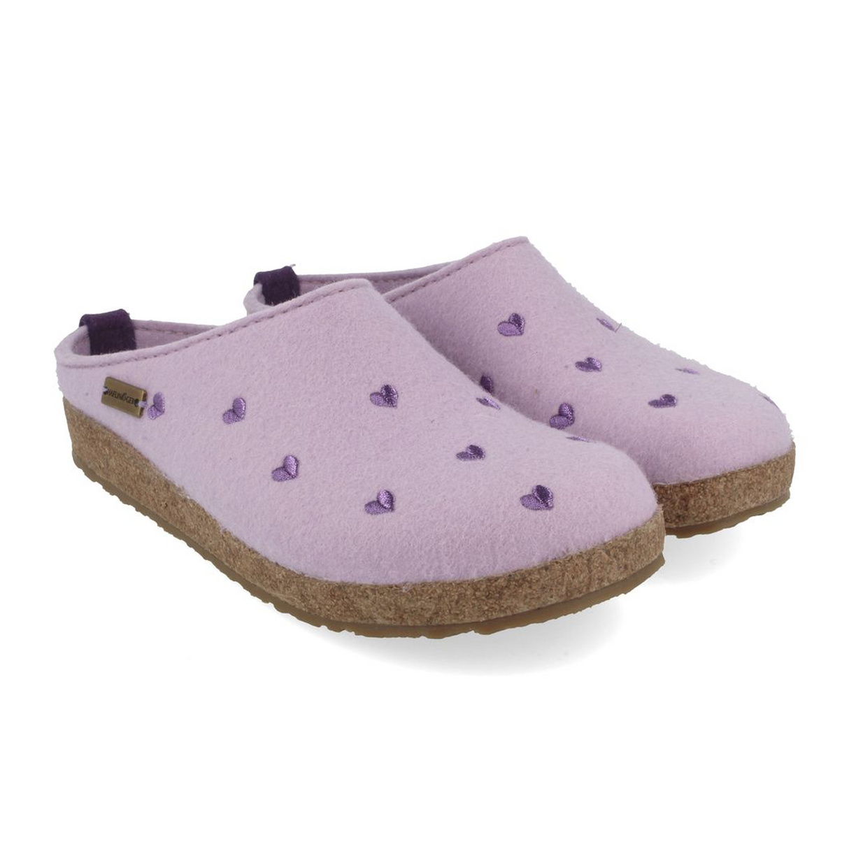 Haflinger Cuoricini Clog (Women) - Lilac Dress-Casual - Clogs & Mules - The Heel Shoe Fitters