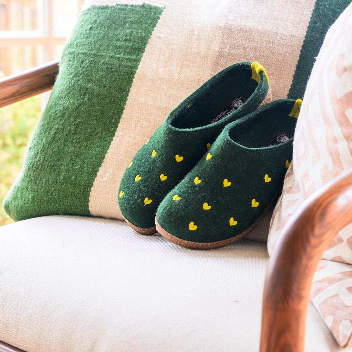 Haflinger Cuoricini Clog (Women) - Spruce Dress-Casual - Clogs & Mules - The Heel Shoe Fitters