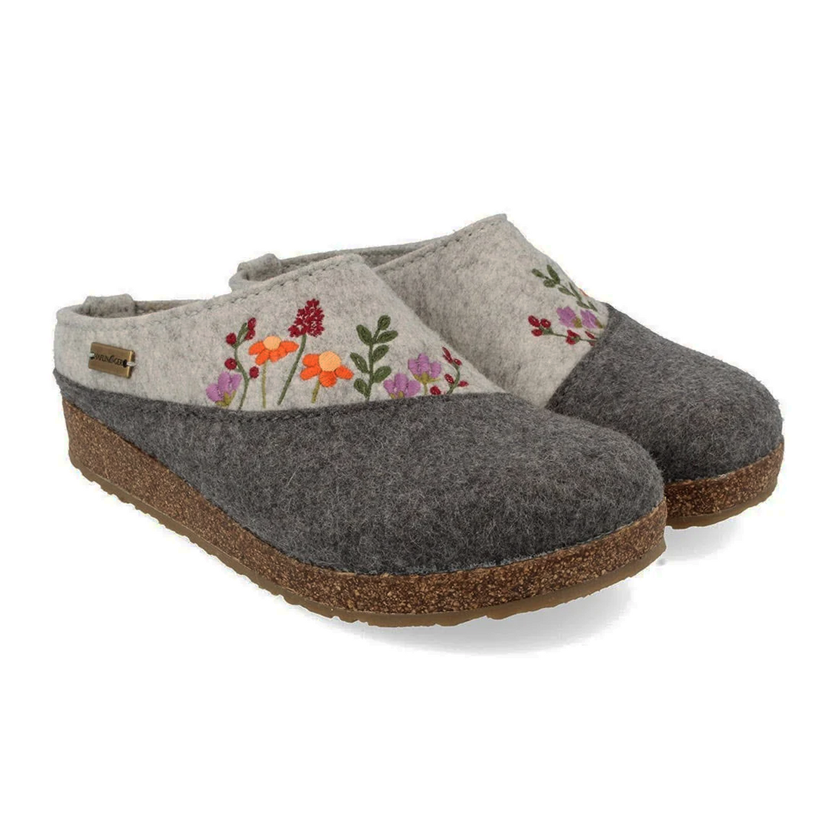 Haflinger Flower Garden Clog (Women) - Grey