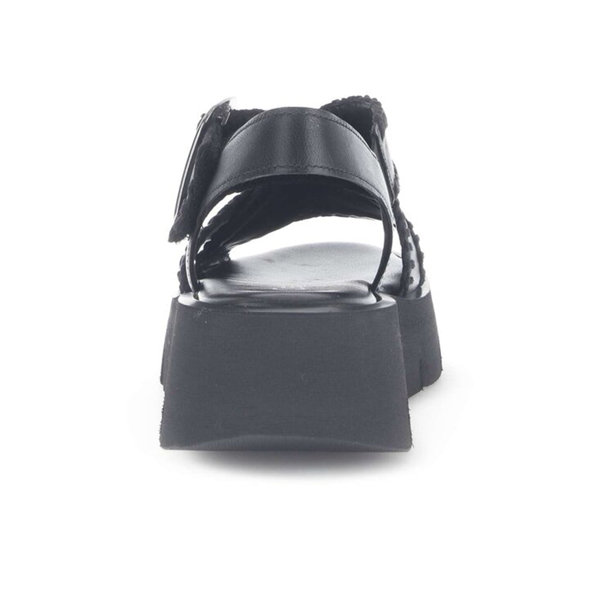 Gabor 751 Stitch Platform Backstrap Sandal (Women) - Lamm Nappa/Schwarz Sandal - Backstrap - The Heel Shoe Fitters