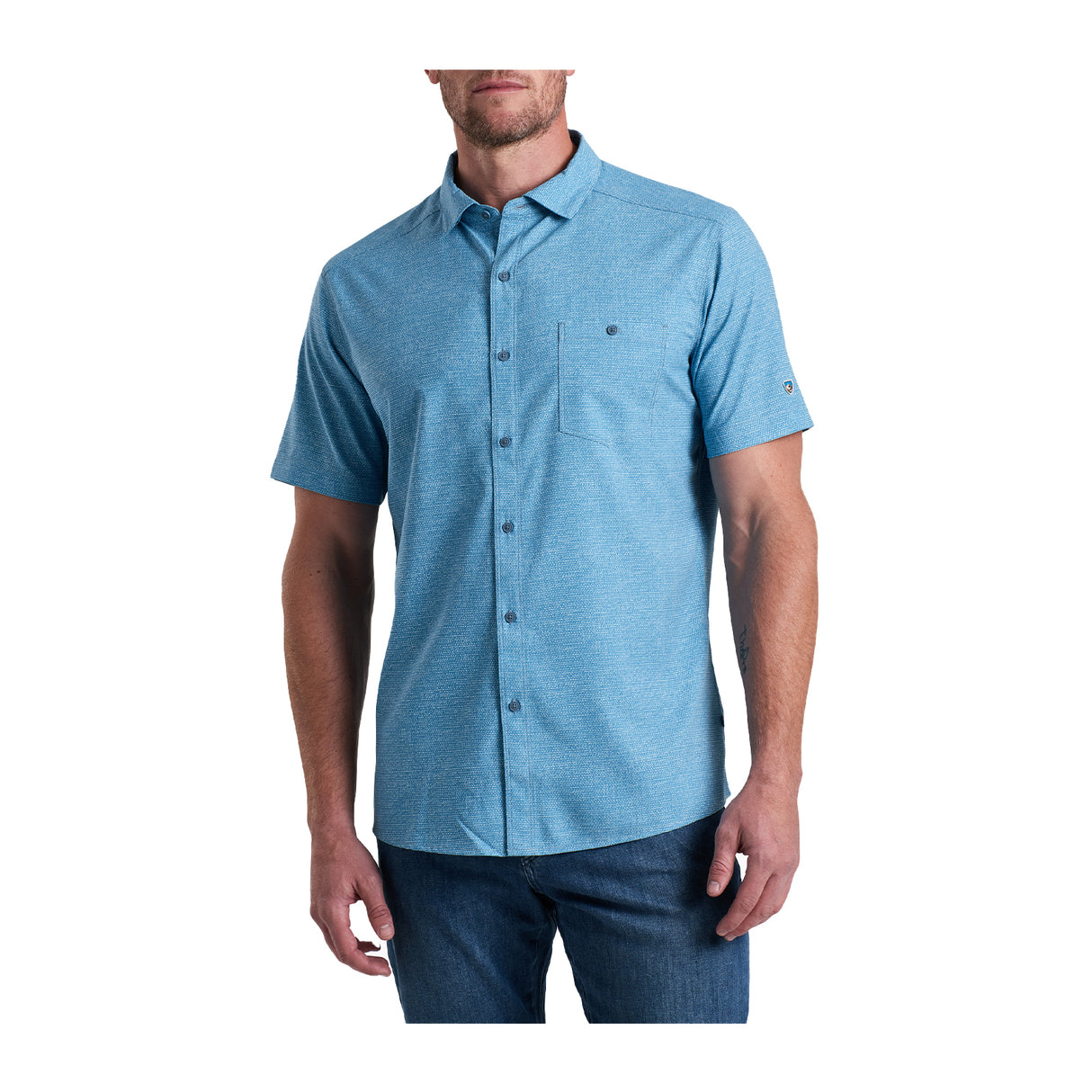 Kuhl Persuadr Short Sleeve Shirt (Men) - Blue Chalk Apparel - Top - ShortSleeve - The Heel Shoe Fitters