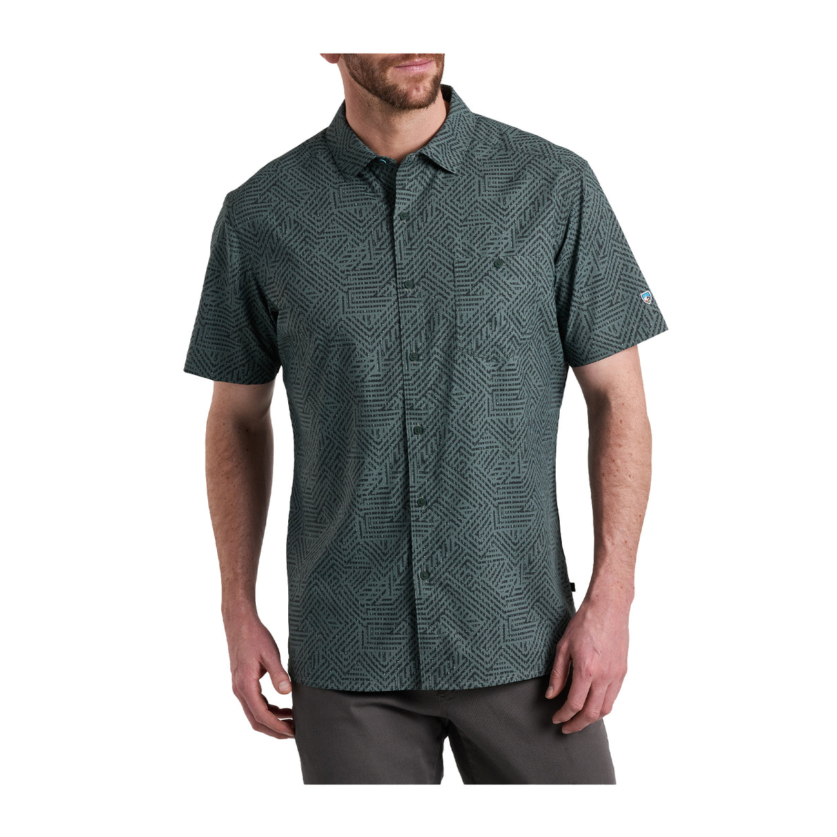 Kuhl Persuadr Short Sleeve Shirt (Men) - Green Onyx Apparel - Top - ShortSleeve - The Heel Shoe Fitters