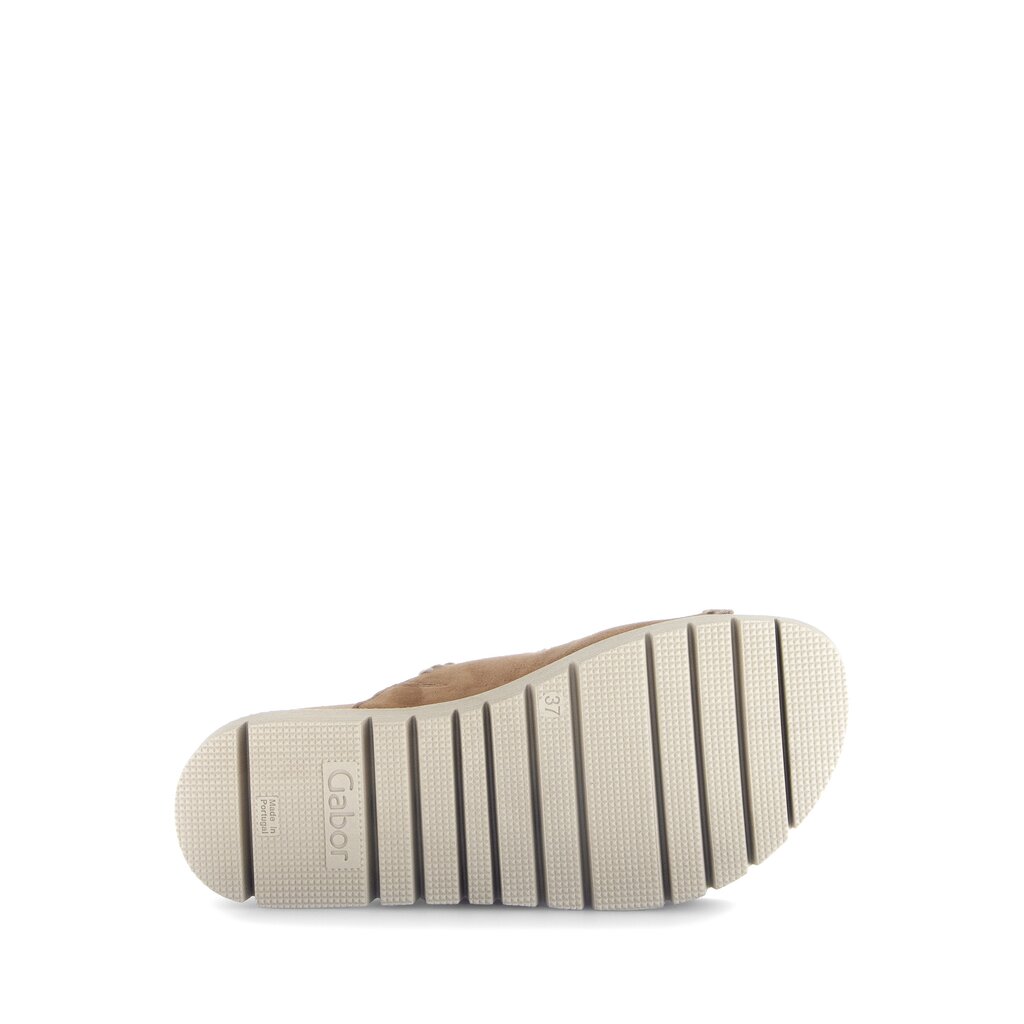 Gabor 741 Stitch Slide Sandal (Women) - Samtchevreau/Walnut Sandal - Slide - The Heel Shoe Fitters