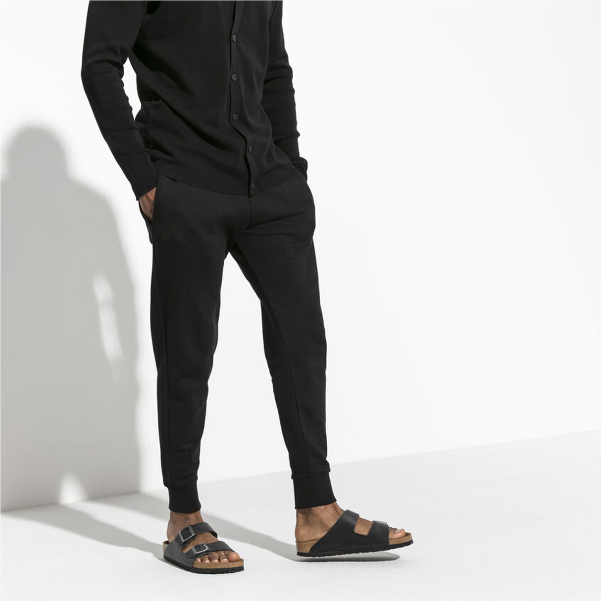 Birkenstock Arizona Soft Footbed Narrow Slide Sandal (Unisex) - Black Oiled Leather Sandal - Slide - The Heel Shoe Fitters