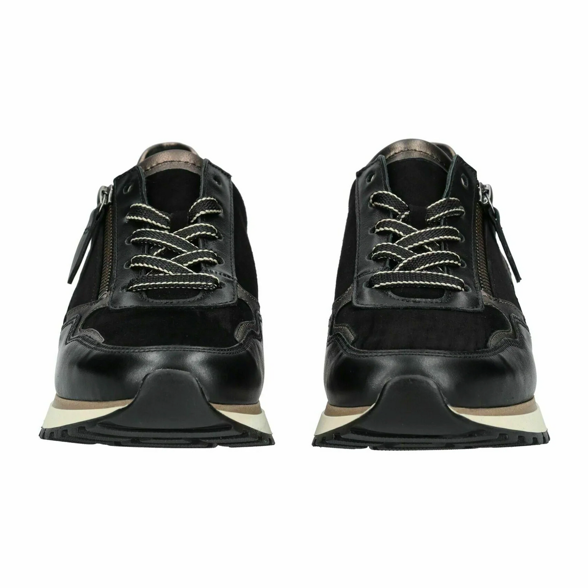 Gabor 378 Kinsey Sneaker (Women) - Schwarz/Mohair/Smog Athletic - Casual - Lace Up - The Heel Shoe Fitters