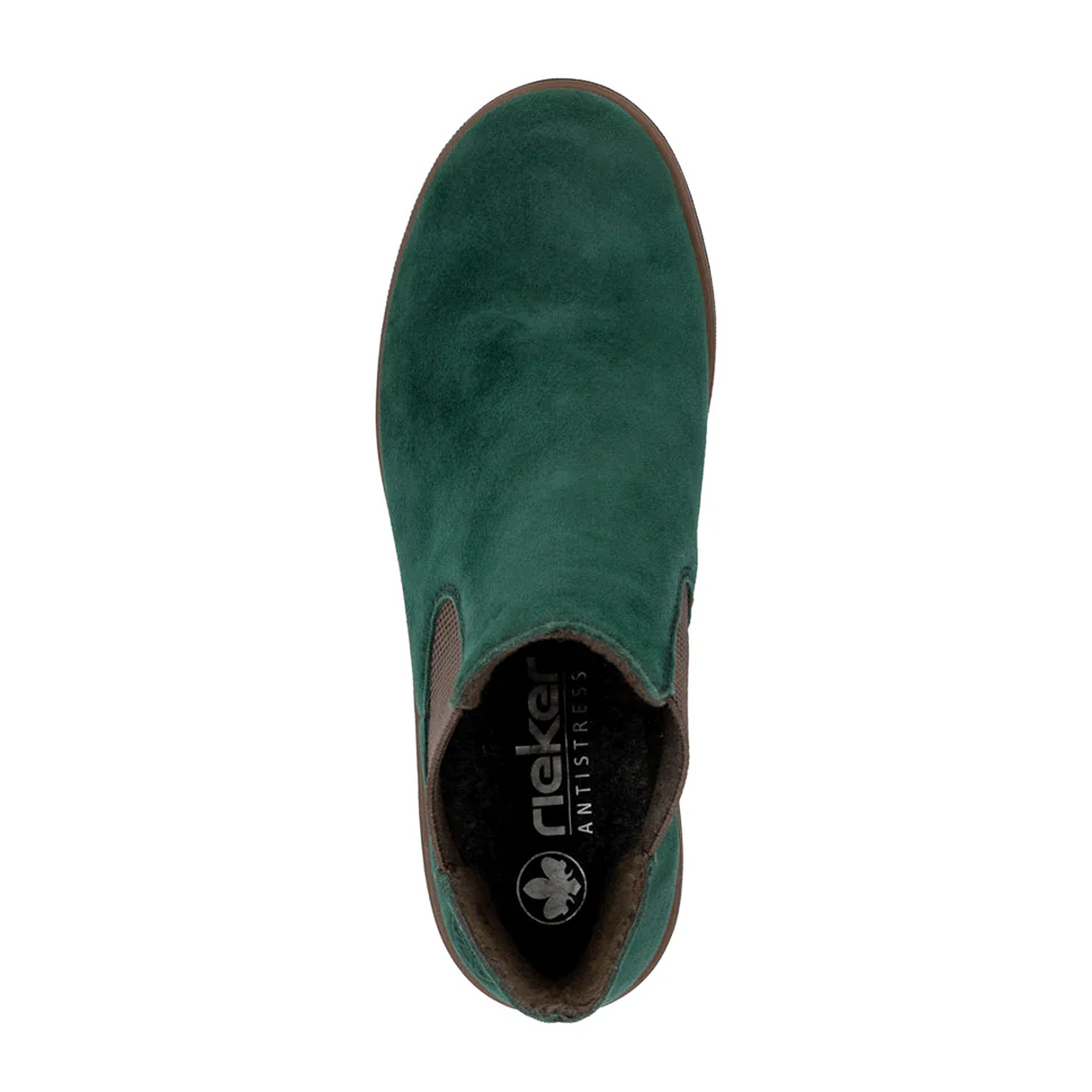 Rieker 79265 Amalia Chelsea Boot (Women) - Bottlegreen/Brown Sheepsuede Boots - Casual - Mid - The Heel Shoe Fitters