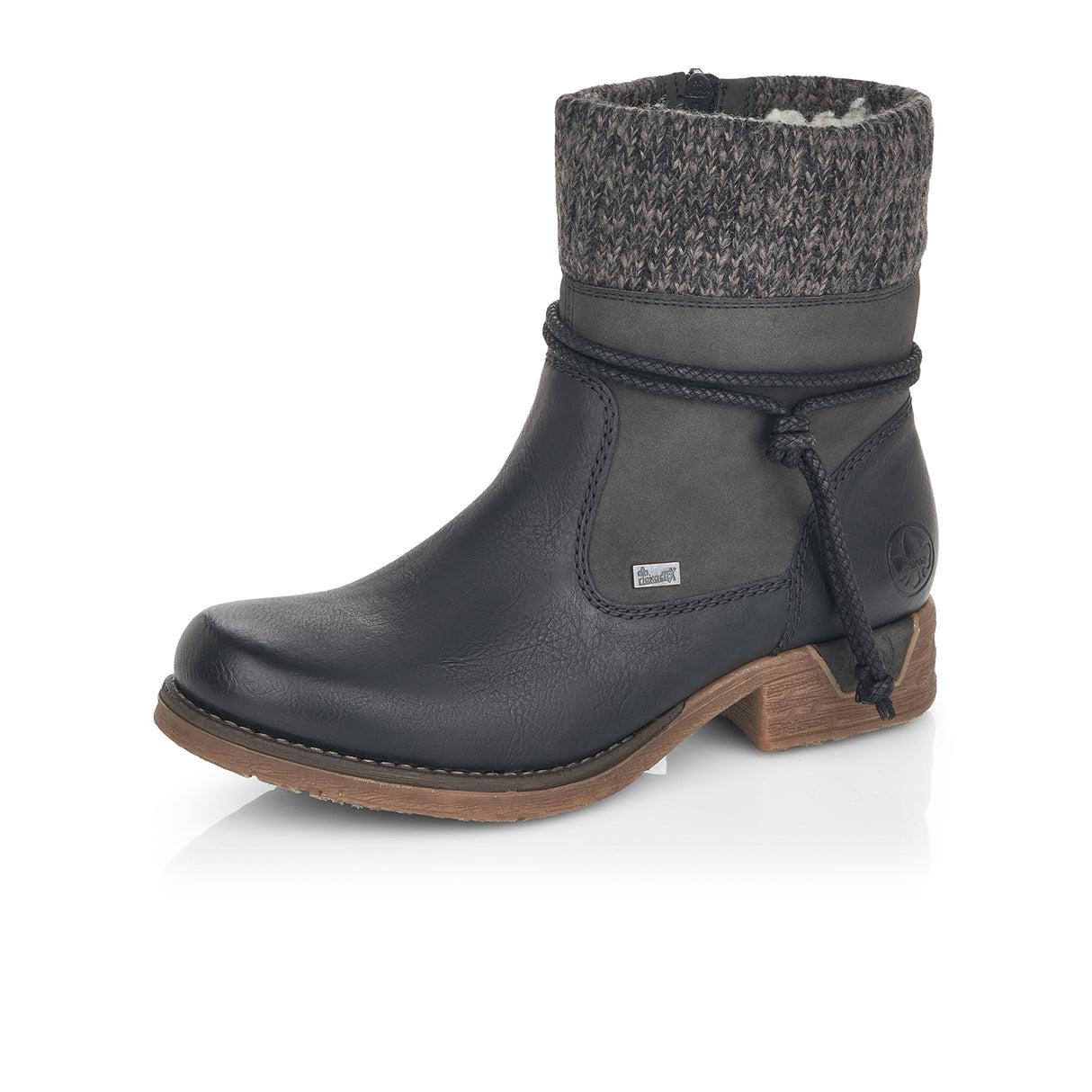 Rieker Fee 79688 Fee Ankle Boot (Women) - Black/Anthracite Boots - Casual - Mid - The Heel Shoe Fitters