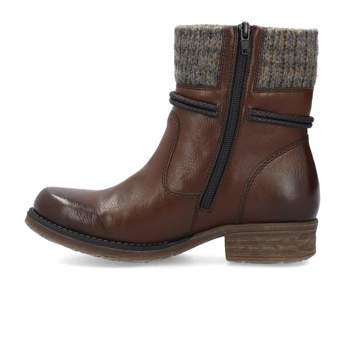 Rieker Fee 79688-25 Ankle Boot (Women) - Brown Boots - Casual - Mid - The Heel Shoe Fitters