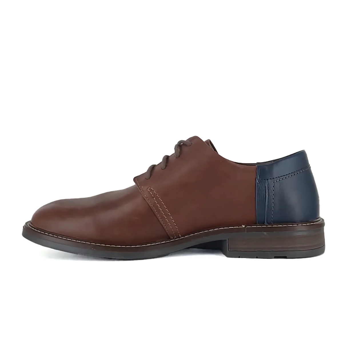 Naot Chief Oxford (Men) - Soft Chestnut Leather/Soft Ink Leather Dress-Casual - Oxford - The Heel Shoe Fitters