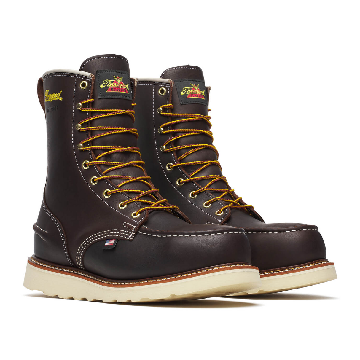 Thorogood 1957 Series 8" Moc Toe Waterproof Steel Toe Work Boot (Men) - Brown Boots - Work - 8 inch - The Heel Shoe Fitters