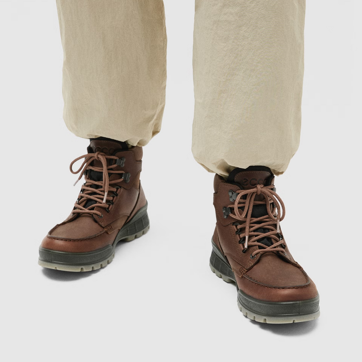 ECCO Track 25 Mid GTX Hiking Shoe (Men) - Bison/Bison Hiking - Mid - The Heel Shoe Fitters