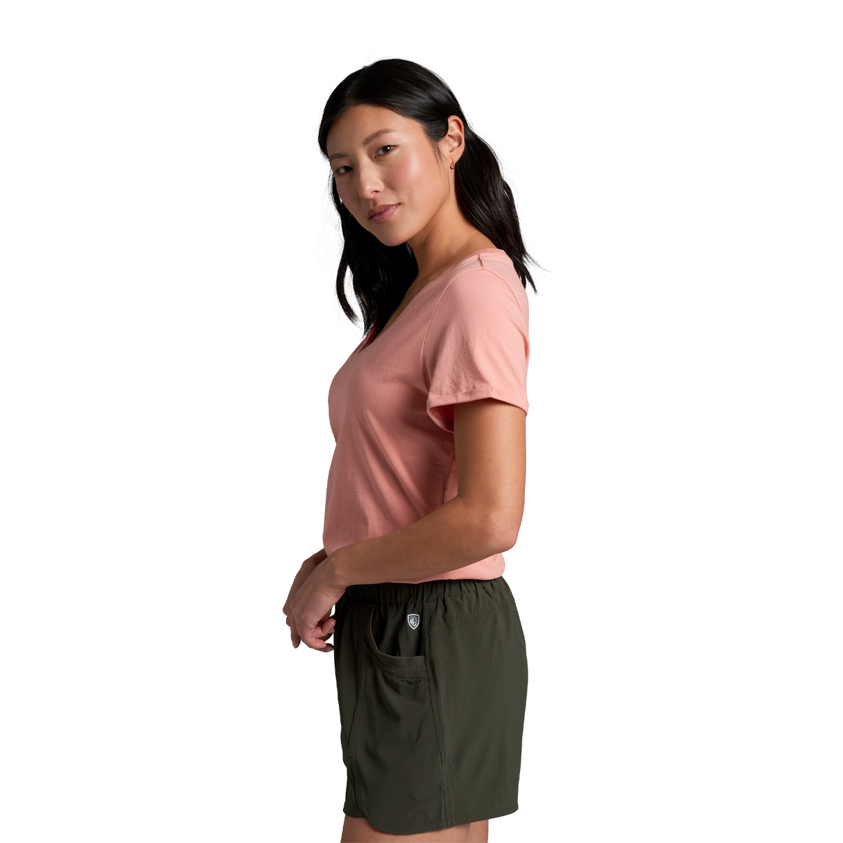 Kuhl Vega Tee (Women) - Coral Rose Apparel - Top - ShortSleeve - The Heel Shoe Fitters