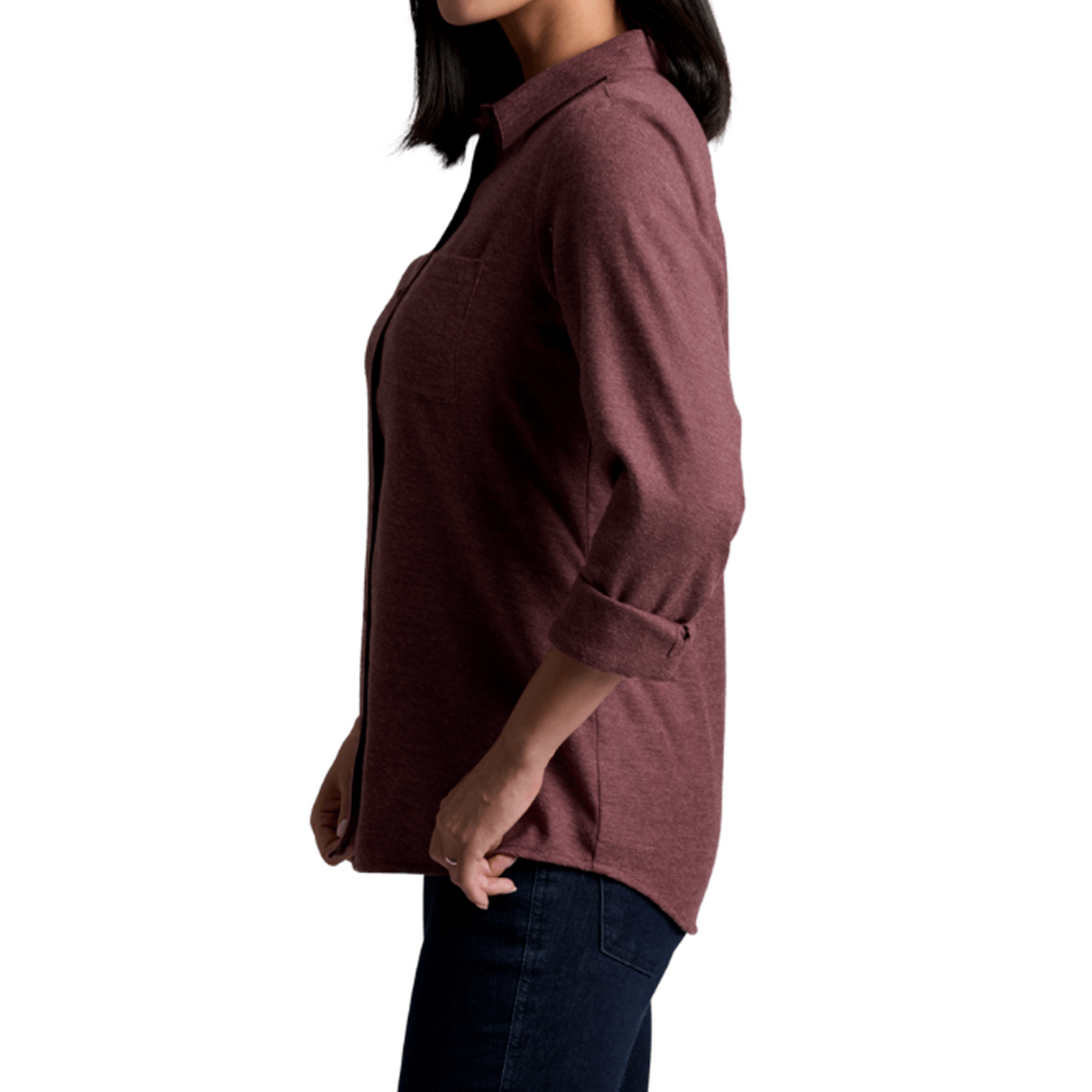 Kuhl Whispr Flannel (Women) - Raisin Apparel - Top - Sweatshirt - The Heel Shoe Fitters