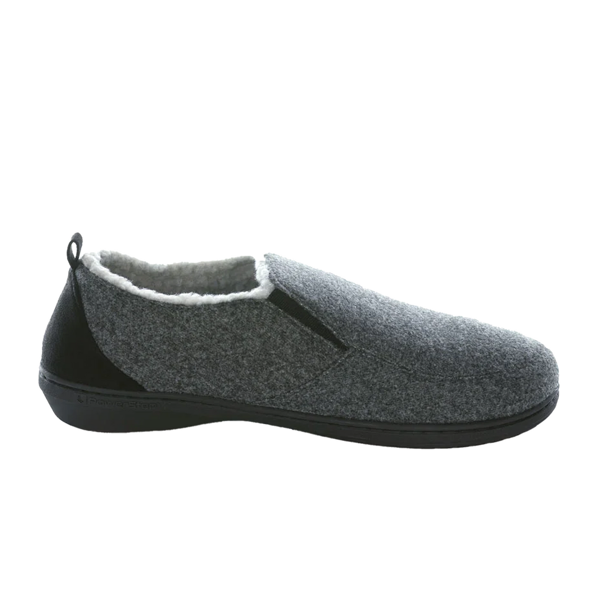 PowerStep Twin Gore Slipper (Men) - Charcoal Dress-Casual - Slipper - The Heel Shoe Fitters