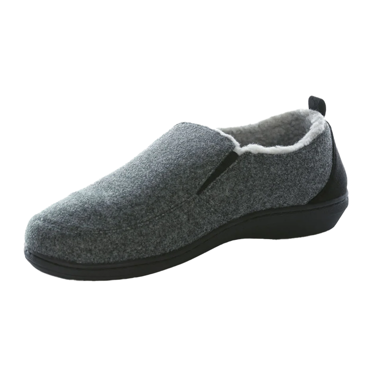 PowerStep Twin Gore Slipper (Men) - Charcoal Dress-Casual - Slipper - The Heel Shoe Fitters