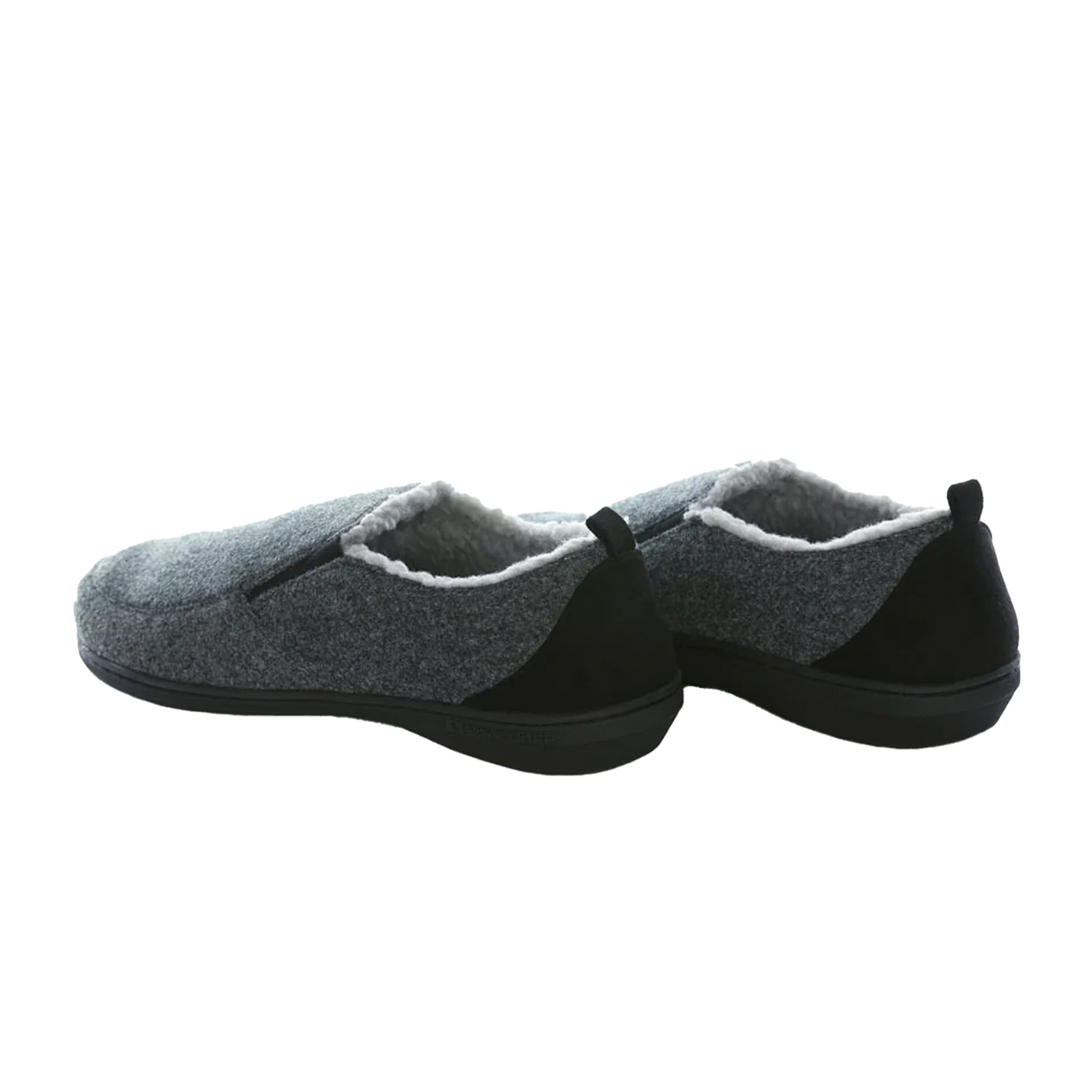 PowerStep Twin Gore Slipper (Men) - Charcoal Dress-Casual - Slipper - The Heel Shoe Fitters