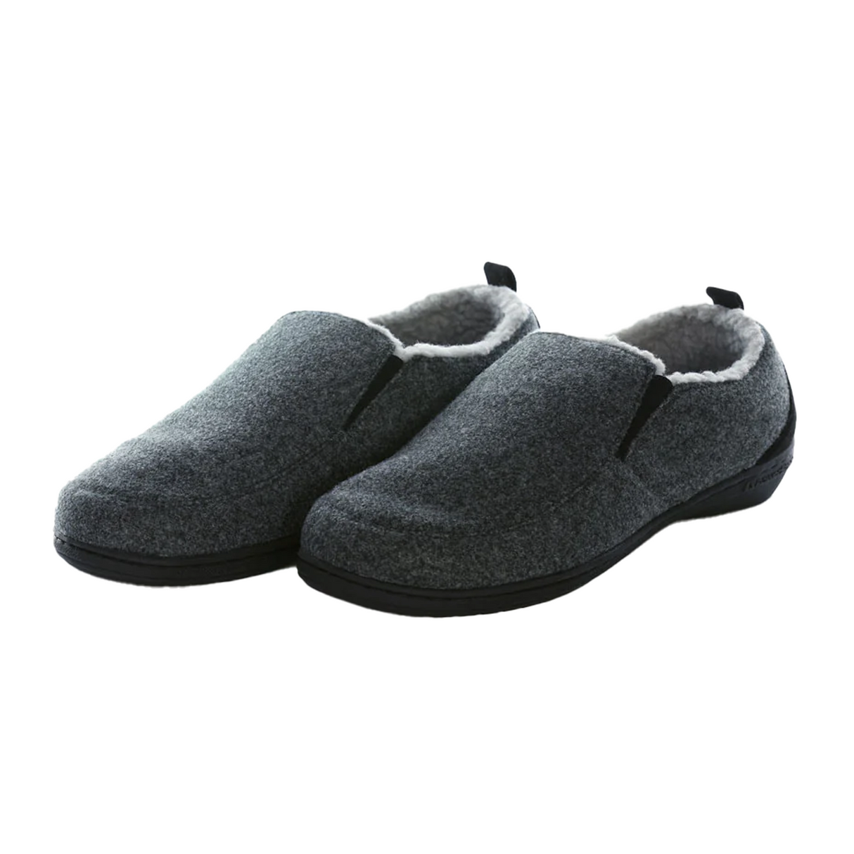 PowerStep Twin Gore Slipper (Men) - Charcoal Dress-Casual - Slipper - The Heel Shoe Fitters