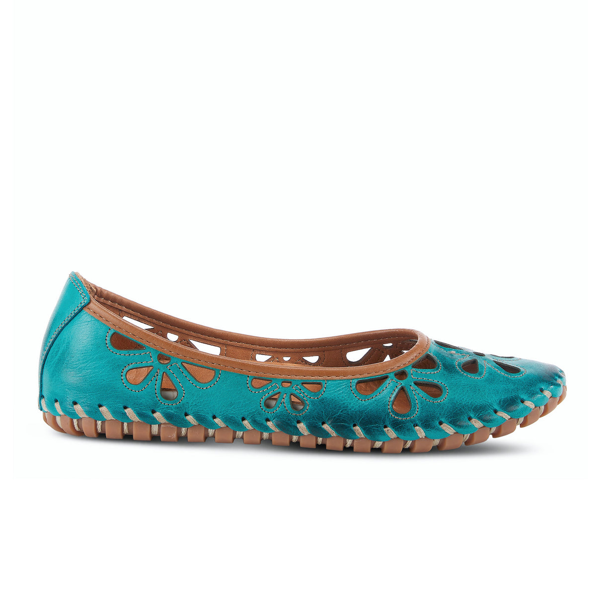 Spring Step Rayely Ballet Flat (Women) - Turquoise Dress-Casual - Flat - The Heel Shoe Fitters