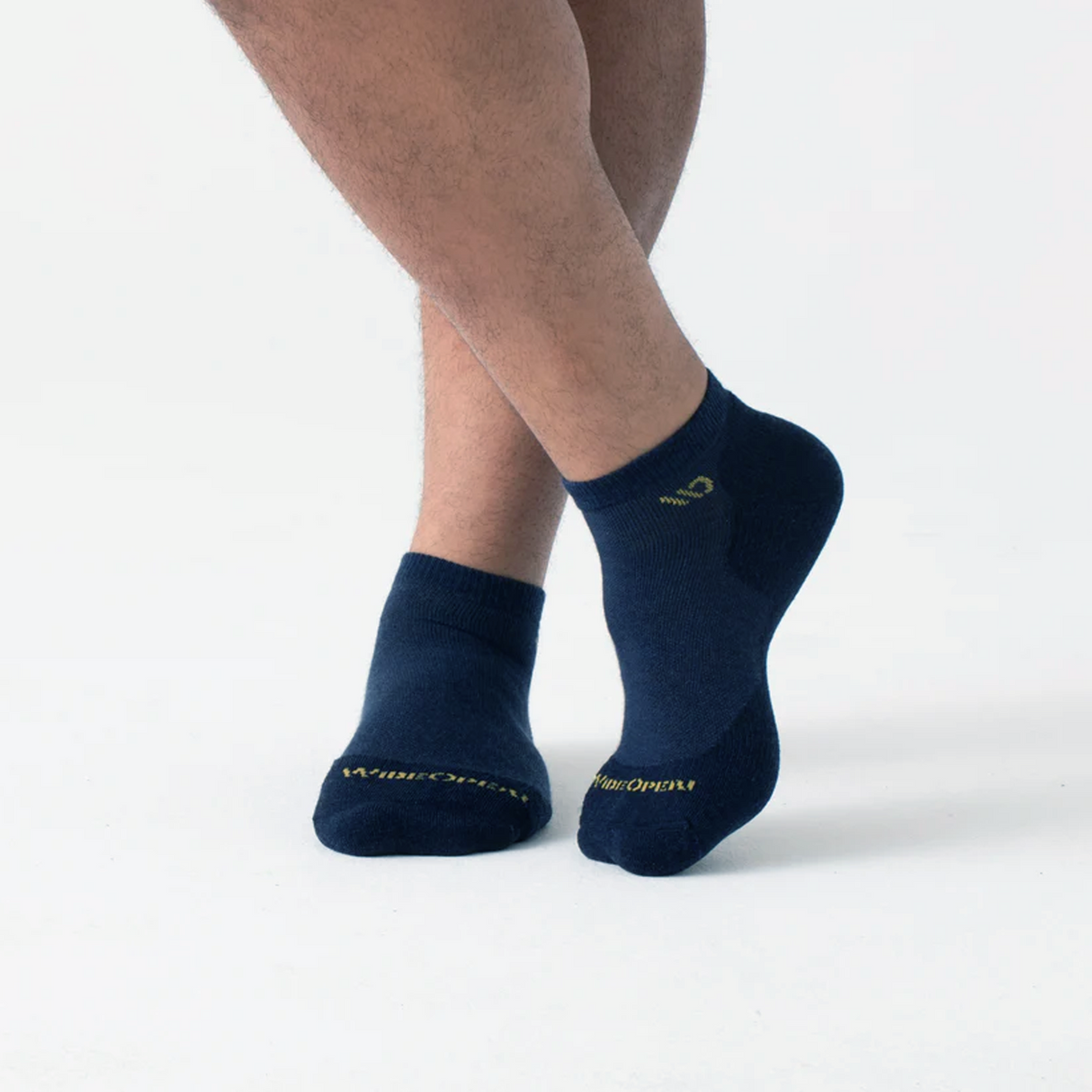 Wide Open Solid Cushioned No Show Sock (Men) - Denim Accessories - Socks - Lifestyle - The Heel Shoe Fitters