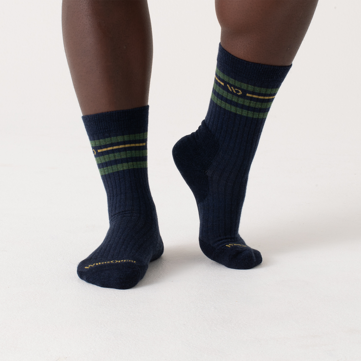 Wide Open Vintage Stripe Cushioned Crew Sock (Men) - Denim Accessories - Socks - Lifestyle - The Heel Shoe Fitters