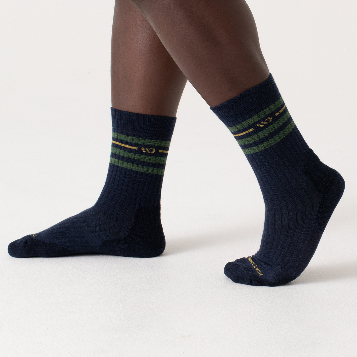 Wide Open Vintage Stripe Cushioned Crew Sock (Men) - Denim Accessories - Socks - Lifestyle - The Heel Shoe Fitters