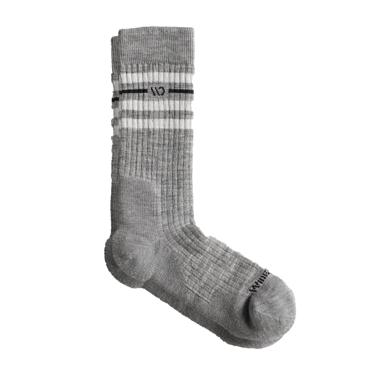 Wide Open Vintage Stripe Cushioned Crew Sock (Men) - Light Gray Accessories - Socks - Lifestyle - The Heel Shoe Fitters