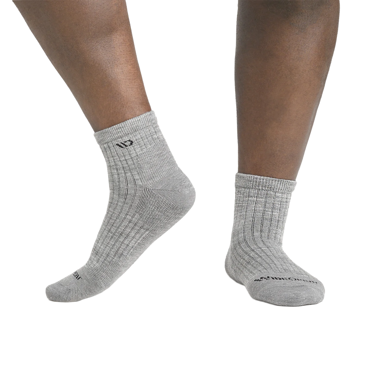 Wide Open Solid Cushioned Quarter Sock (Men) - Light Grey Accessories - Socks - Lifestyle - The Heel Shoe Fitters