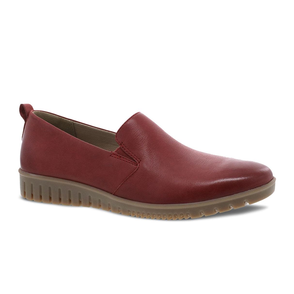 Dansko Linley Slip On (Women) - Red Burnished Calf Dress-Casual - Slip On - The Heel Shoe Fitters