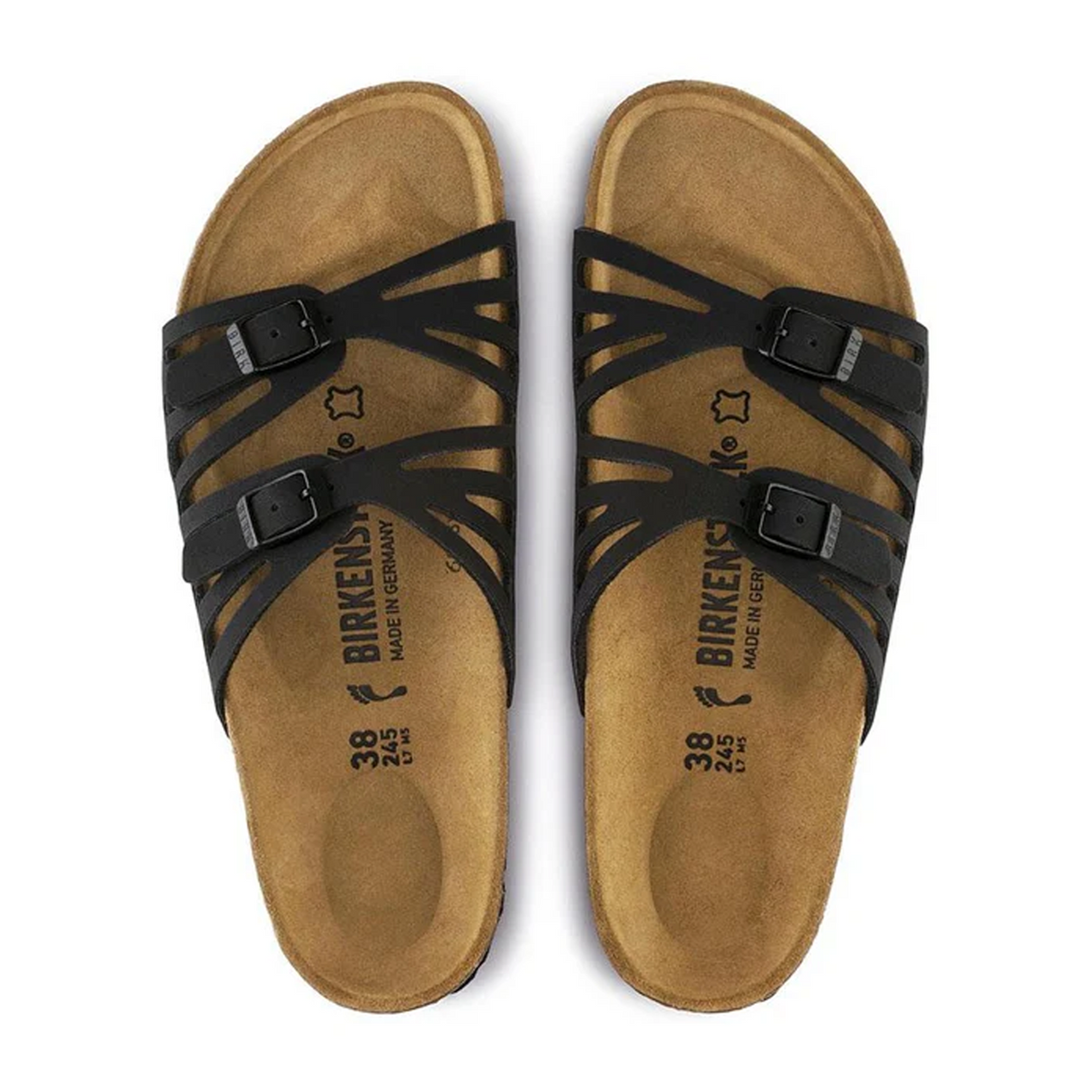 Birkenstock Granada Narrow Slide Sandal (Women) - Black Birko-Flor Sandal - Slide - The Heel Shoe Fitters
