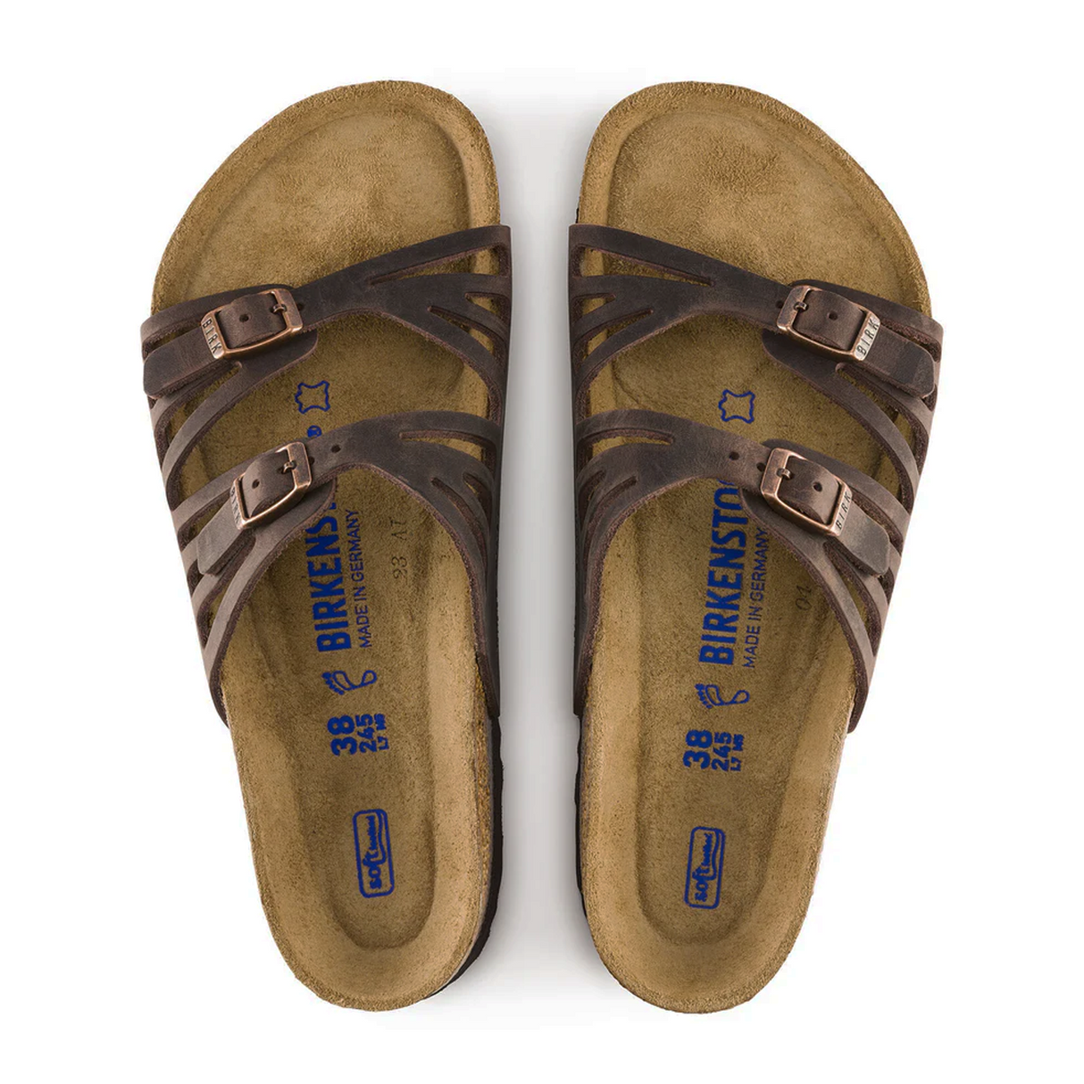 Birkenstock Granada Soft Footbed Slide Sandal (Women) - Habana Leather Sandal - Slide - The Heel Shoe Fitters