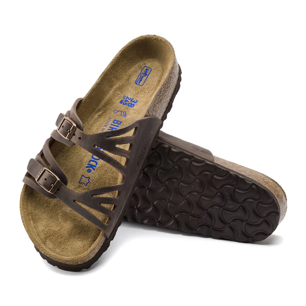 Birkenstock Granada Soft Footbed Slide Sandal (Women) - Habana Leather Sandal - Slide - The Heel Shoe Fitters