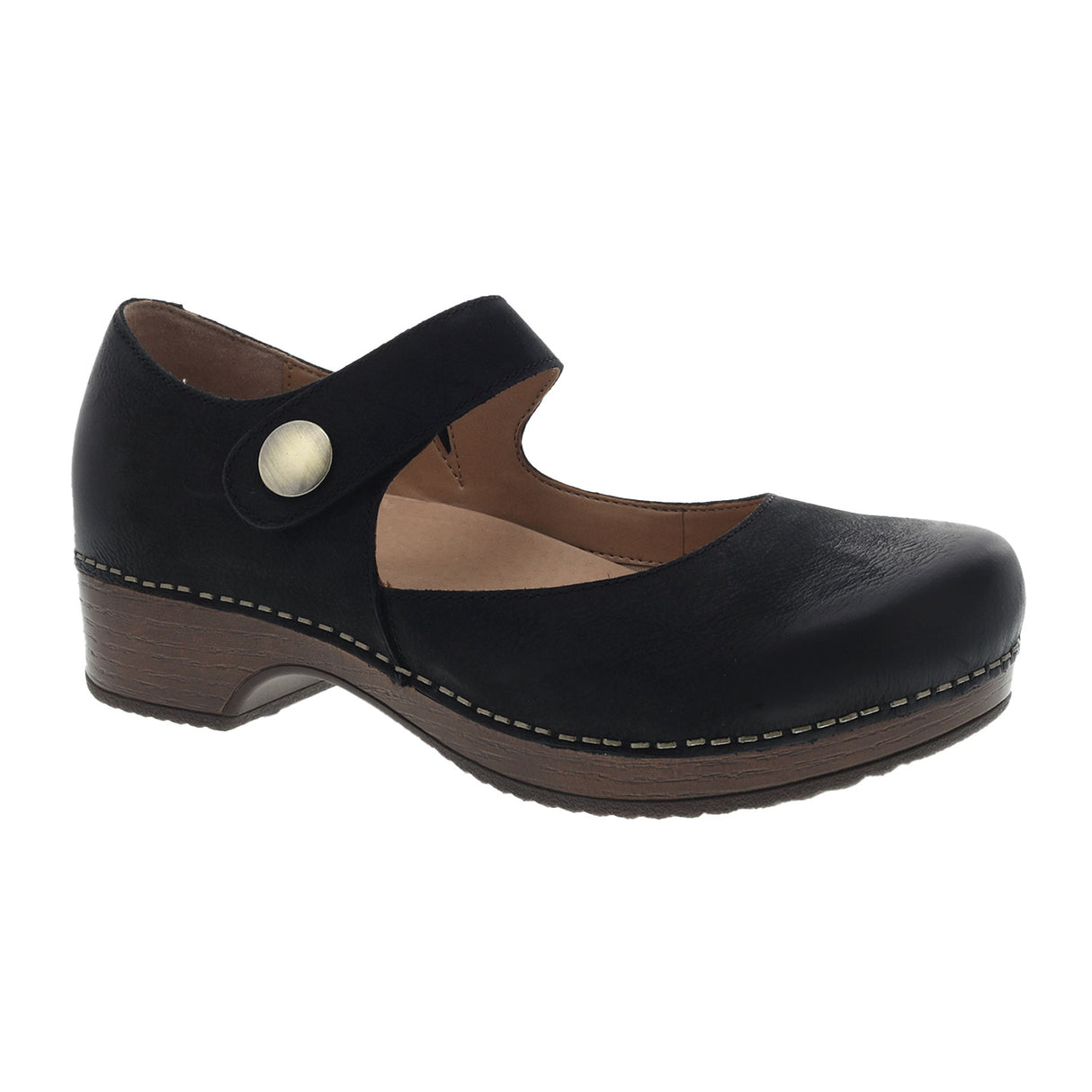 Dansko Beatrice Mary Jane (Women) - Black Burnished Nubuck Dress-Casual - Mary Janes - The Heel Shoe Fitters