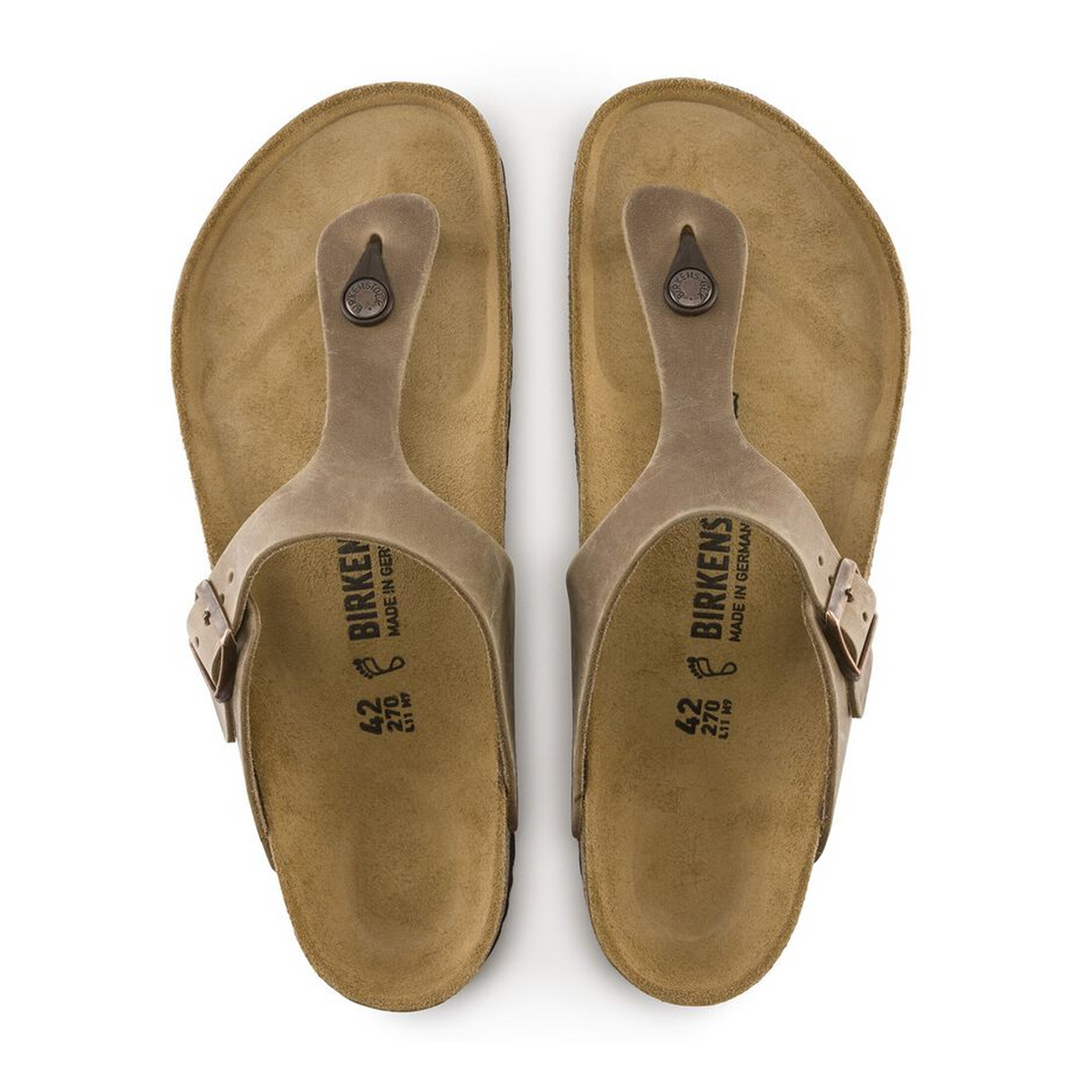 Birkenstock Gizeh Sandal (Women) - Tobacco Oiled Leather Sandal - Thong - The Heel Shoe Fitters