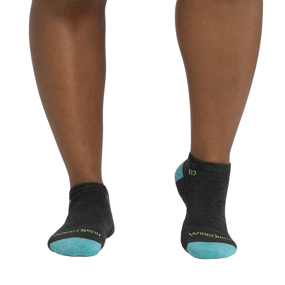 Wide Open Solid Cushioned No Show Sock (Women) - Charcoal Accessories - Socks - Lifestyle - The Heel Shoe Fitters