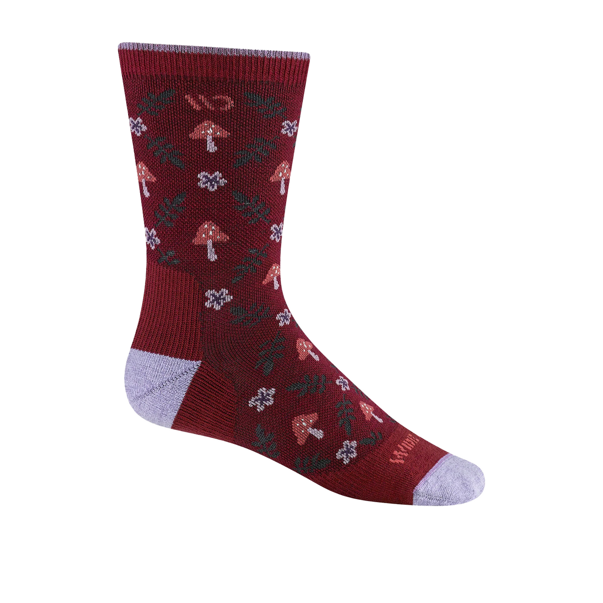 Wide Open Wildwood Cushioned Crew Sock (Women) - Burgundy Accessories - Socks - Lifestyle - The Heel Shoe Fitters