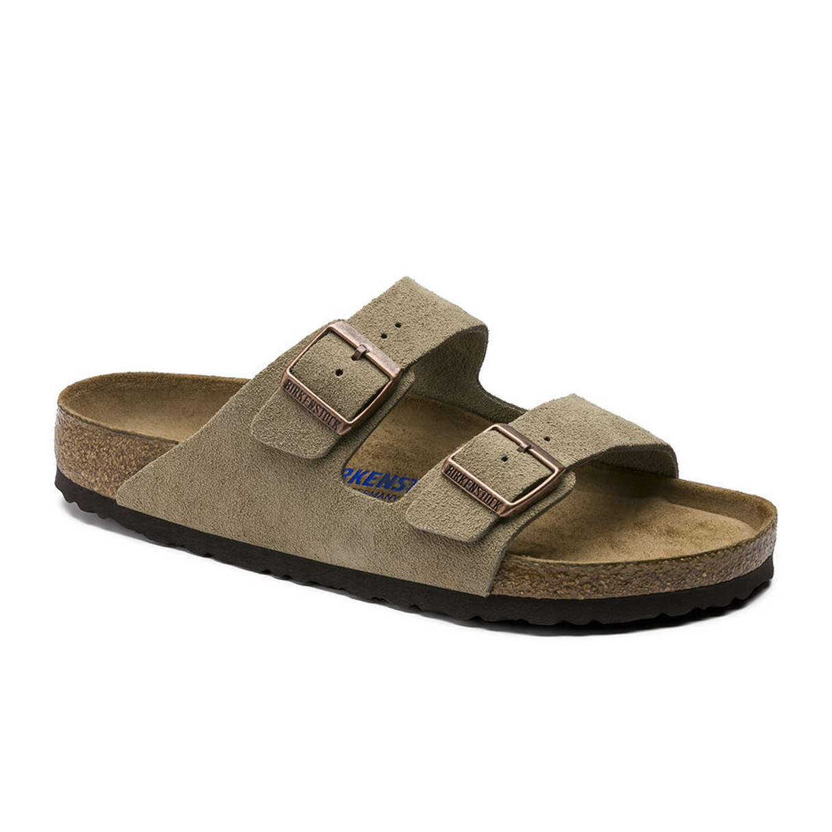 Birkenstock Arizona Soft Footbed Slide Sandal (Unisex) - Taupe Suede Sandal - Slide - The Heel Shoe Fitters