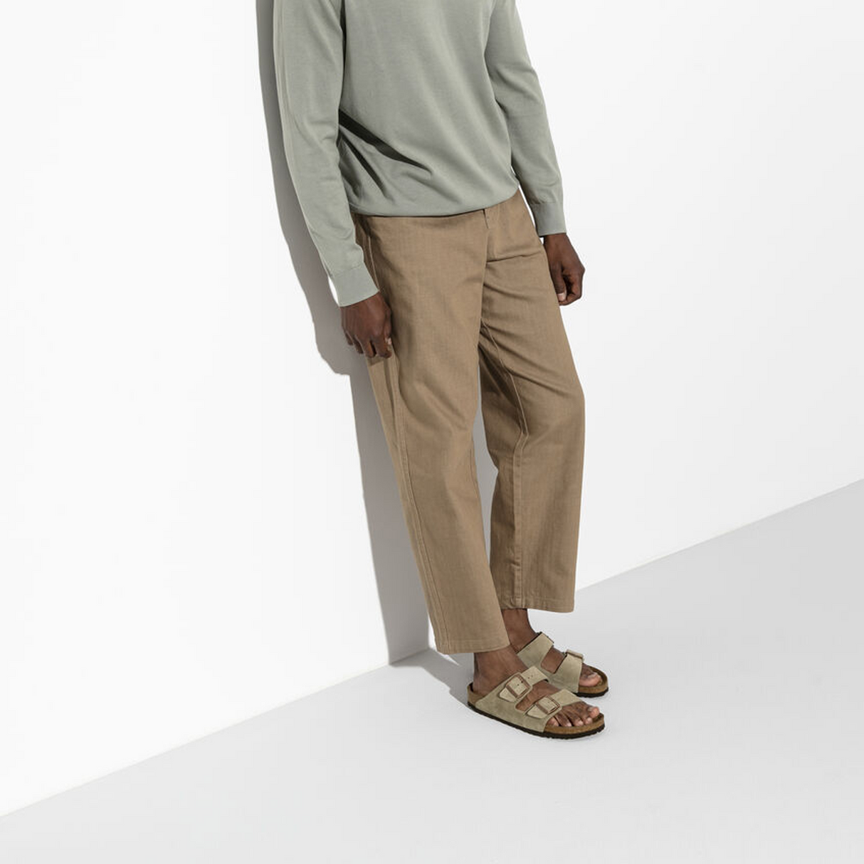 Birkenstock Arizona Soft Footbed Slide Sandal (Unisex) - Taupe Suede Sandal - Slide - The Heel Shoe Fitters