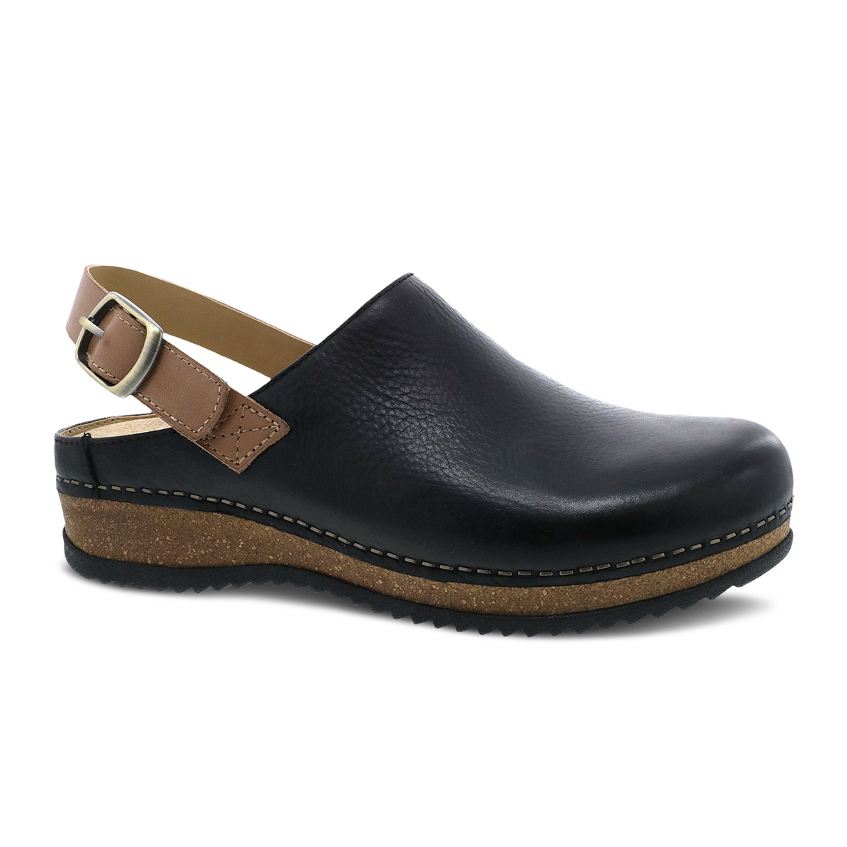 Dansko Merrin Clog (Women) - Black Waxy Milled Dress-Casual - Clogs & Mules - The Heel Shoe Fitters