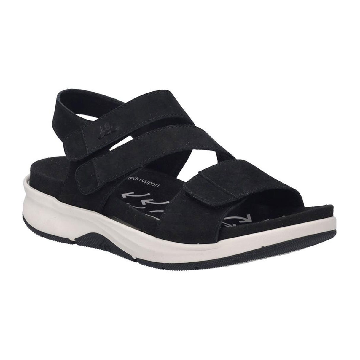 Josef Seibel Estelle 03 Backstrap Sandal (Women) - Black Sandal - Backstrap - The Heel Shoe Fitters