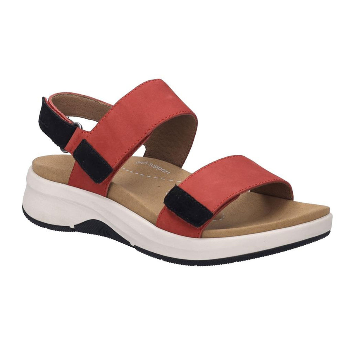 Josef Seibel Estelle 04 Backstrap Sandal (Women) - Red Sandal - Backstrap - The Heel Shoe Fitters