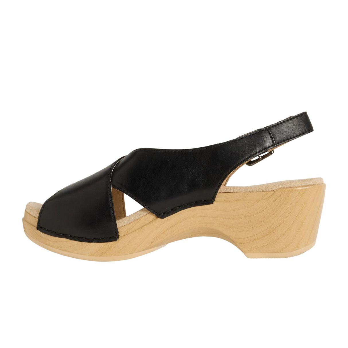 Dansko Sloane Wedge Sandal (Women) - Black Calf