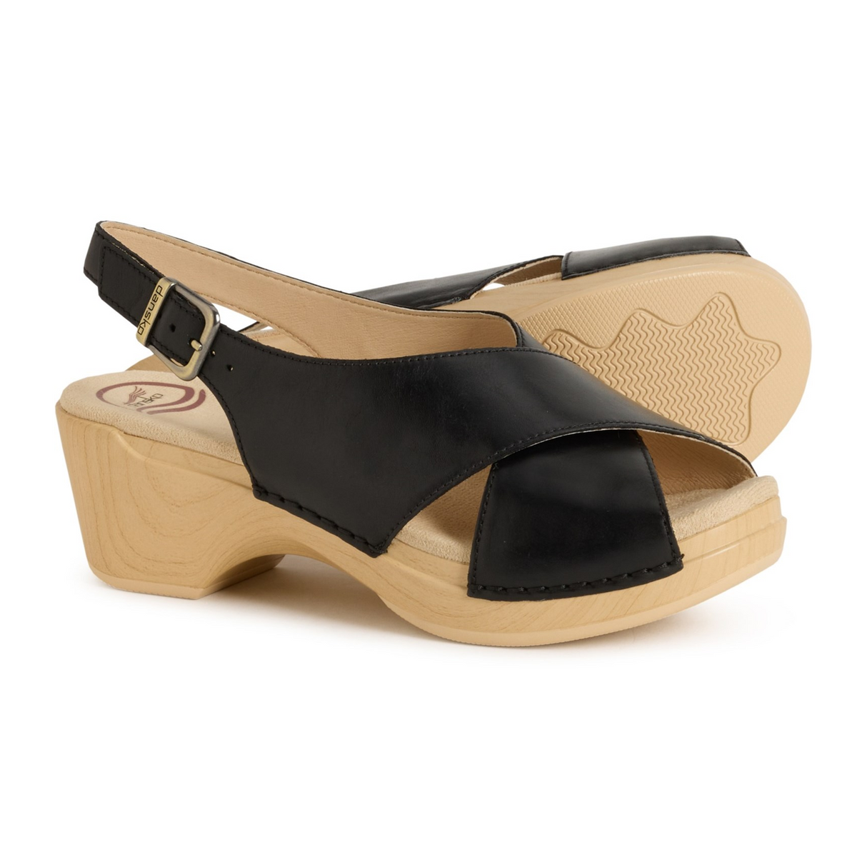 Dansko Sloane Wedge Sandal (Women) - Black Calf