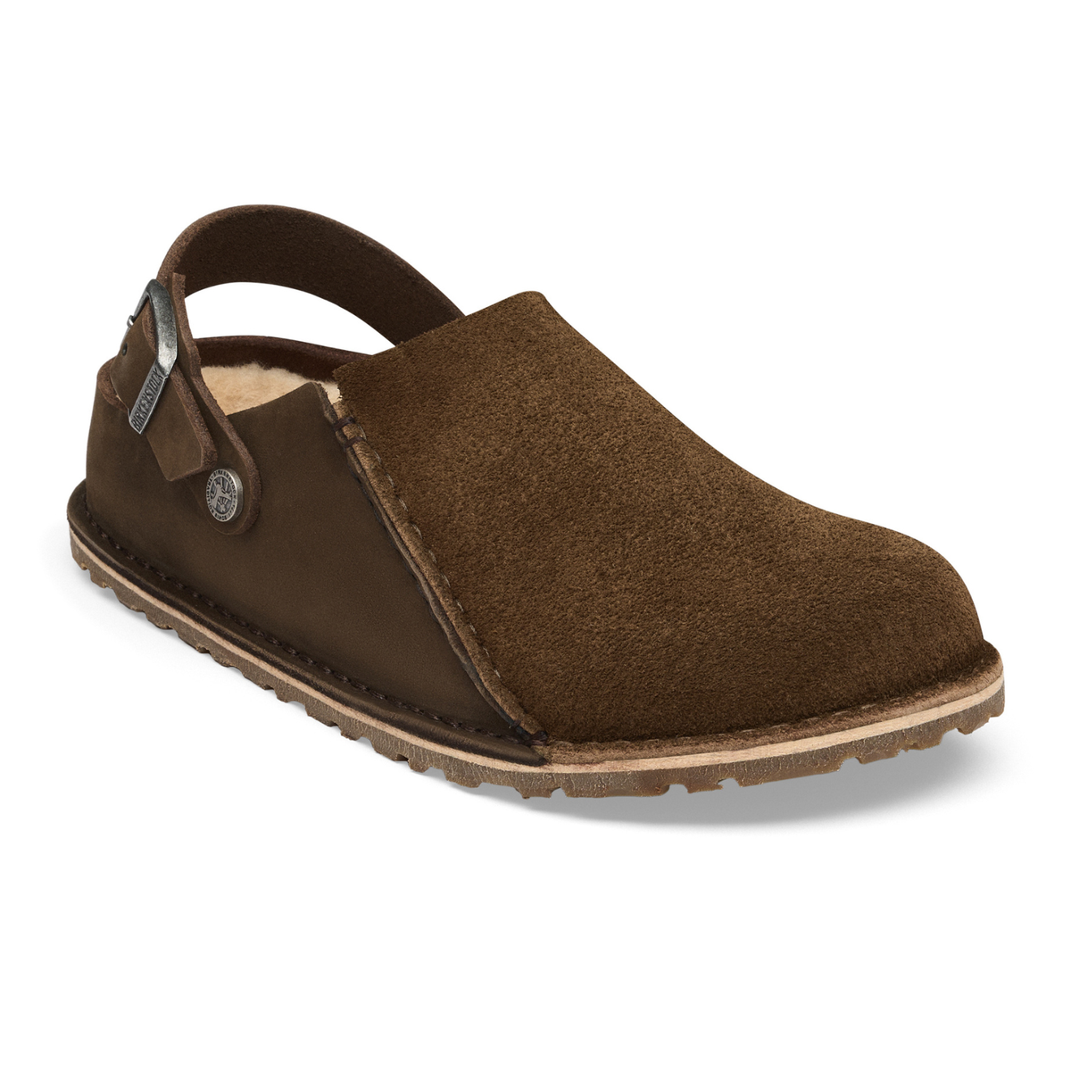 Birkenstock Lutry Shearling Clog (Men) - Carafe Suede/Nubuck